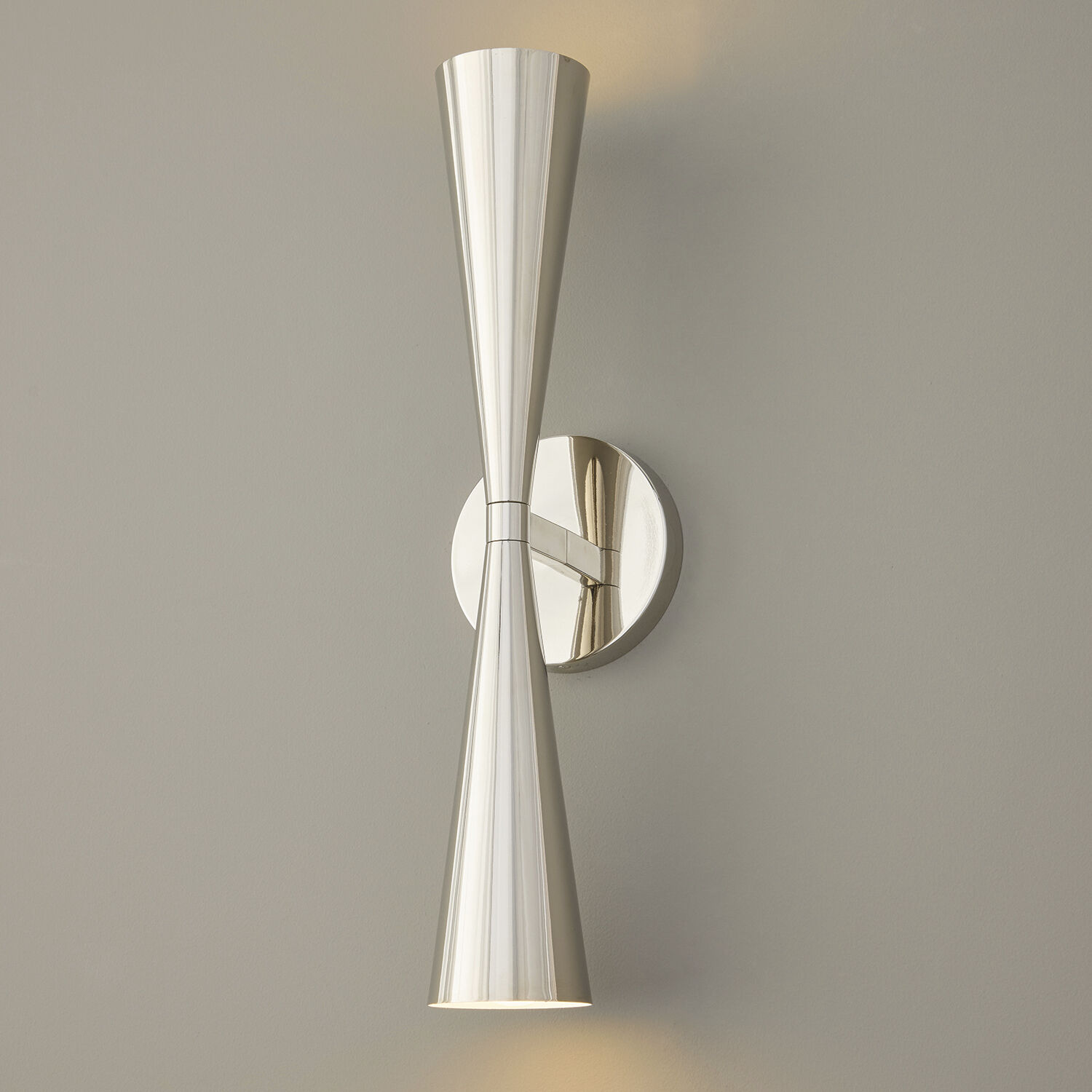 Levi 2 Light 5 inch Polished Nickel Sconce Wall Light
