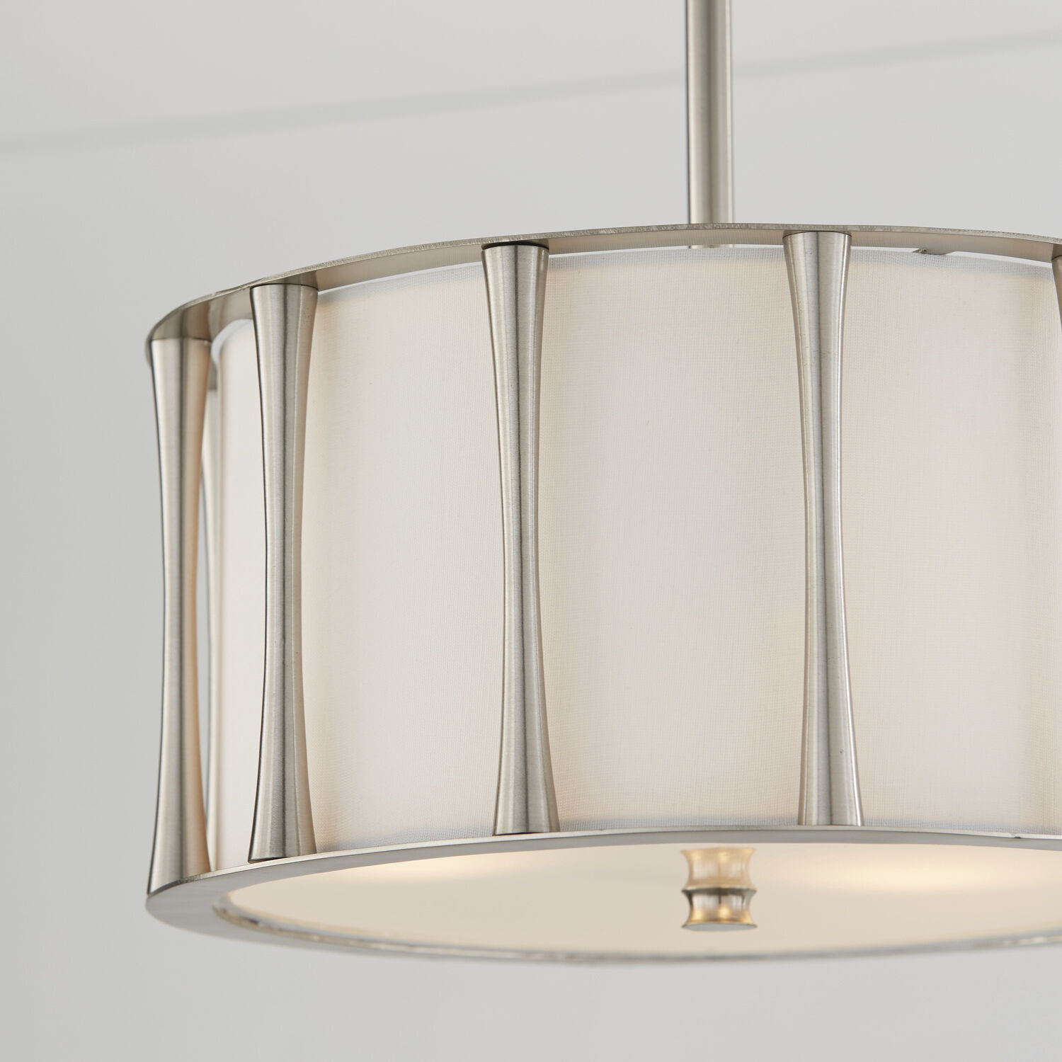 Bodie 3 Light 15 inch Brushed Nickel Semi-Flush Mount Ceiling Light, Convertible Dual Mount
