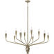 Palmer 10 Light 41 inch Antiqued Brass Chandelier Ceiling Light