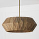 Nadeau 6 Light 29 inch Light Wood and Patinaed Brass Pendant Ceiling Light