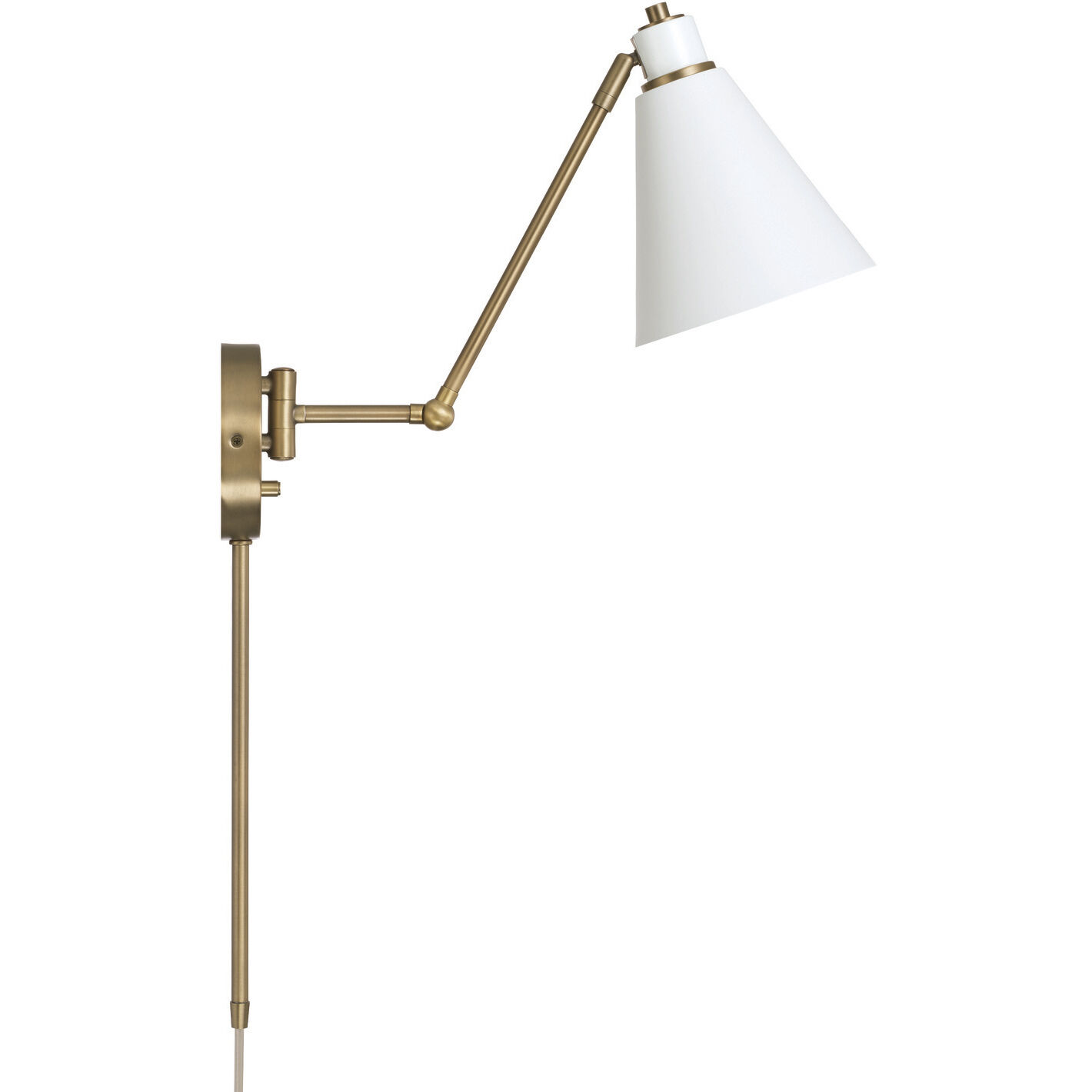 Bradley 1 Light 7 inch Aged Brass and White Sconce Wall Light