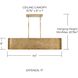 Jude 5 Light 44 inch Mystic Luster Island Ceiling Light