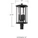 Walton 4 Light 22 inch Black Outdoor Post Lantern