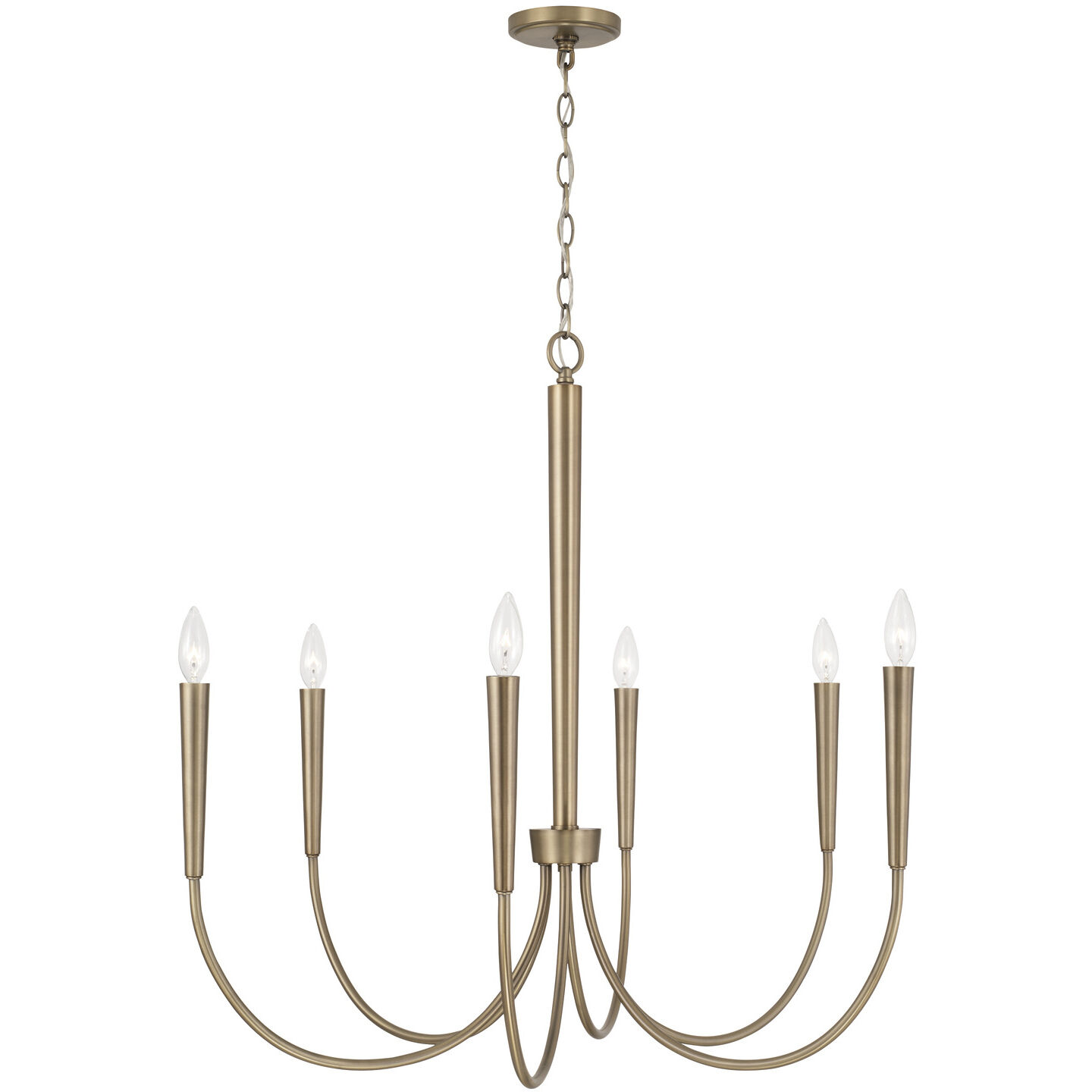 Holden 6 Light 33 inch Aged Brass Chandelier Ceiling Light
