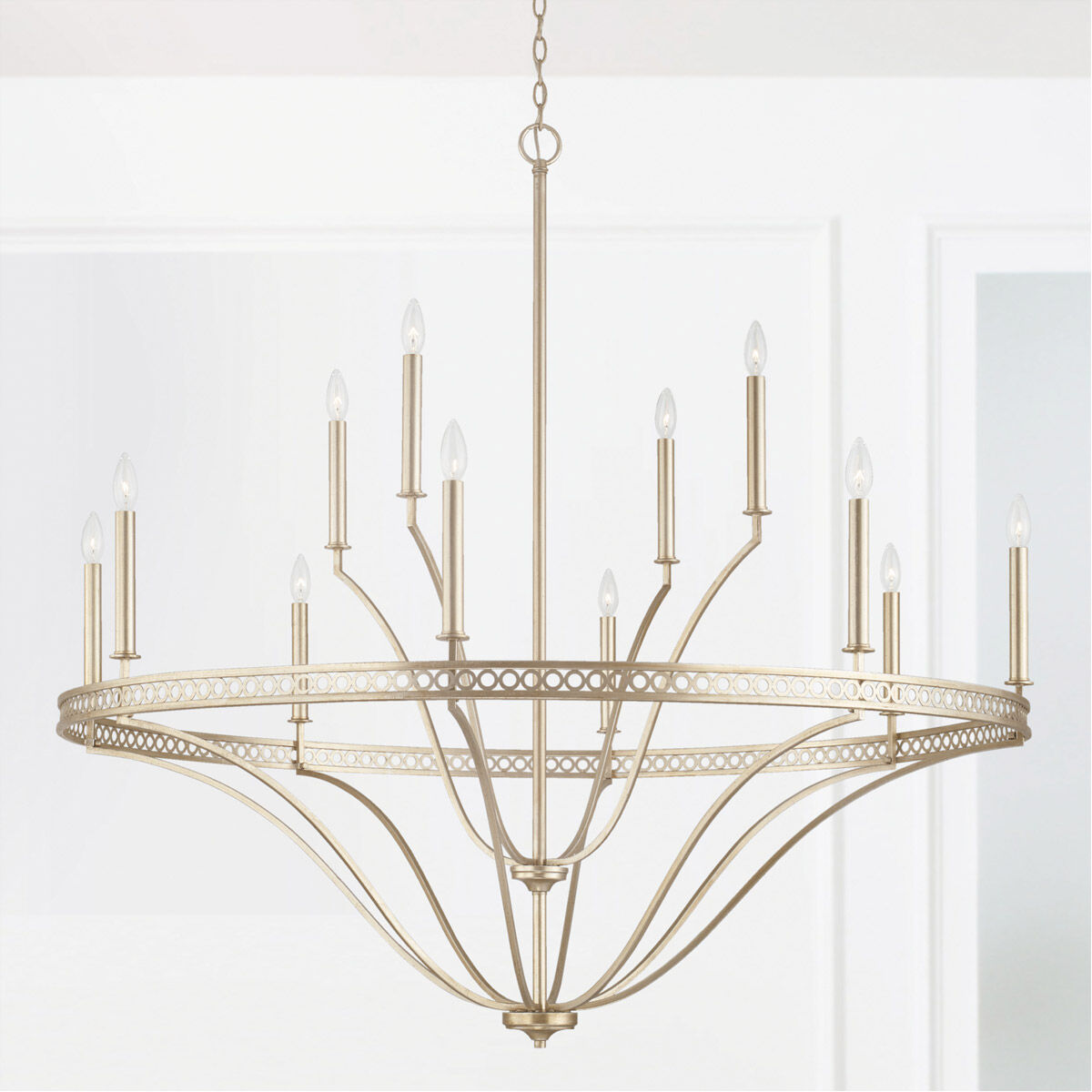 Isabella 12 Light 52 inch Winter Gold Chandelier Ceiling Light