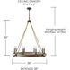 Tybee 8 Light 38 inch Nordic Grey Chandelier Ceiling Light