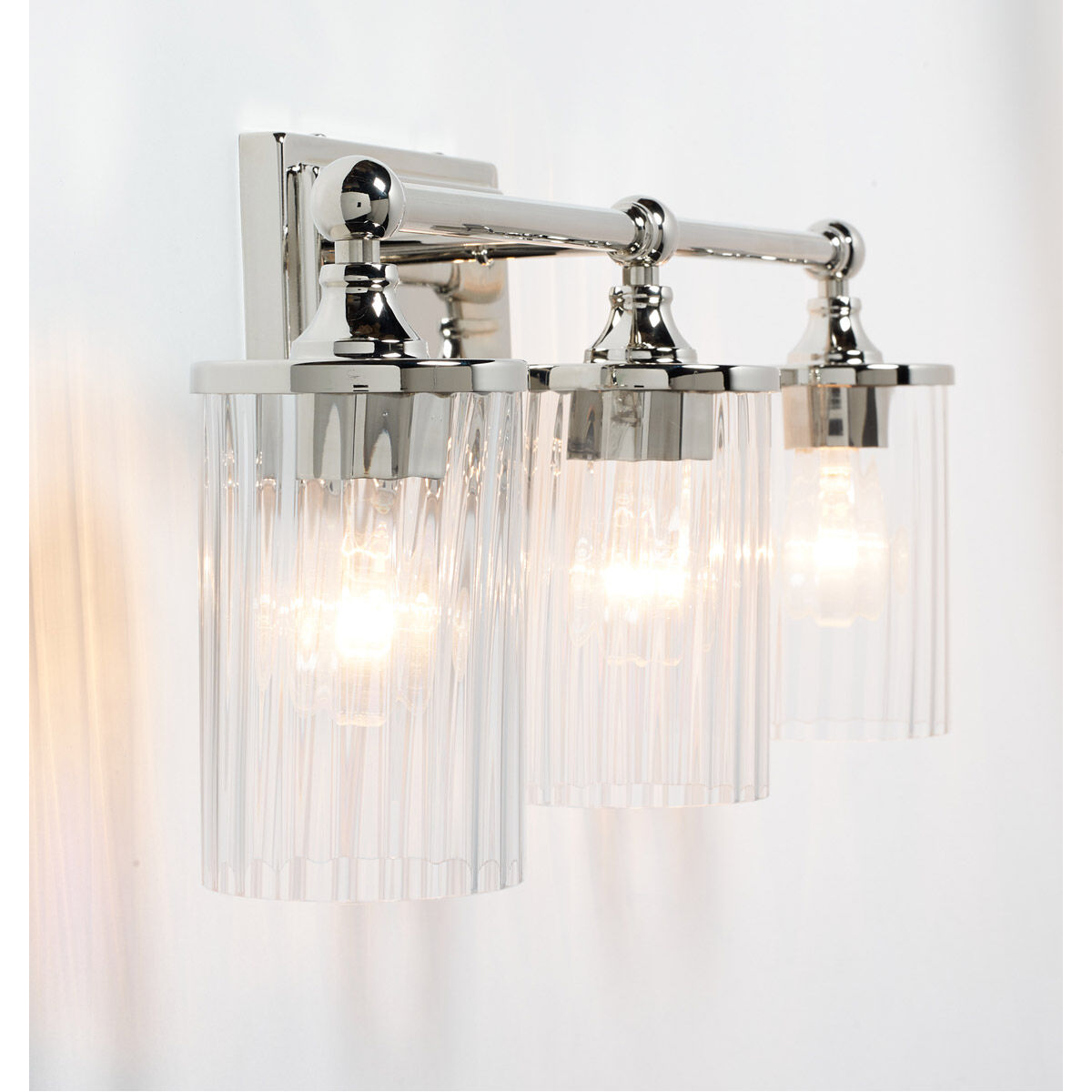 Camden 3 Light 24 inch Polished Nickel Vanity Light Wall Light