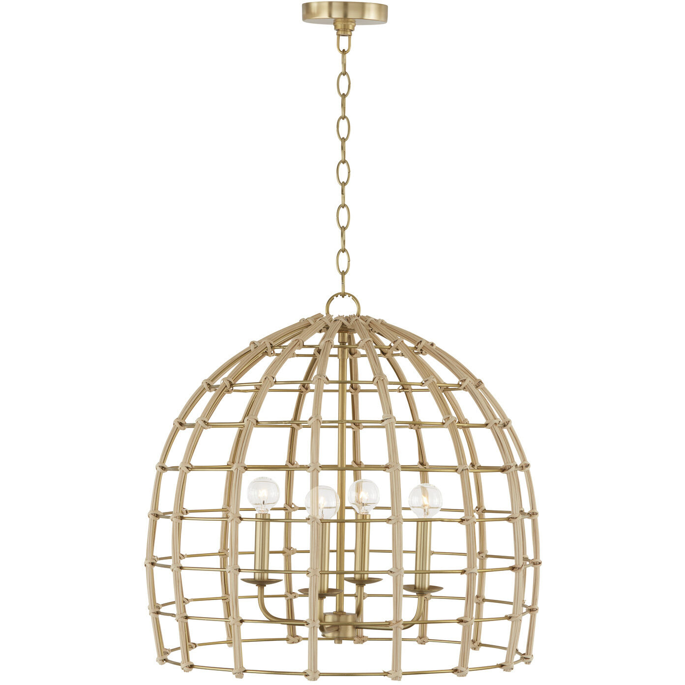 Wren 4 Light 23 inch Matte Brass Pendant Ceiling Light