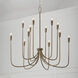 Marley 12 Light 40 inch Mystic Bronze Chandelier Ceiling Light