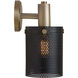 Dax 3 Light 24 inch Aged Brass and Black Vanity Light Wall Light