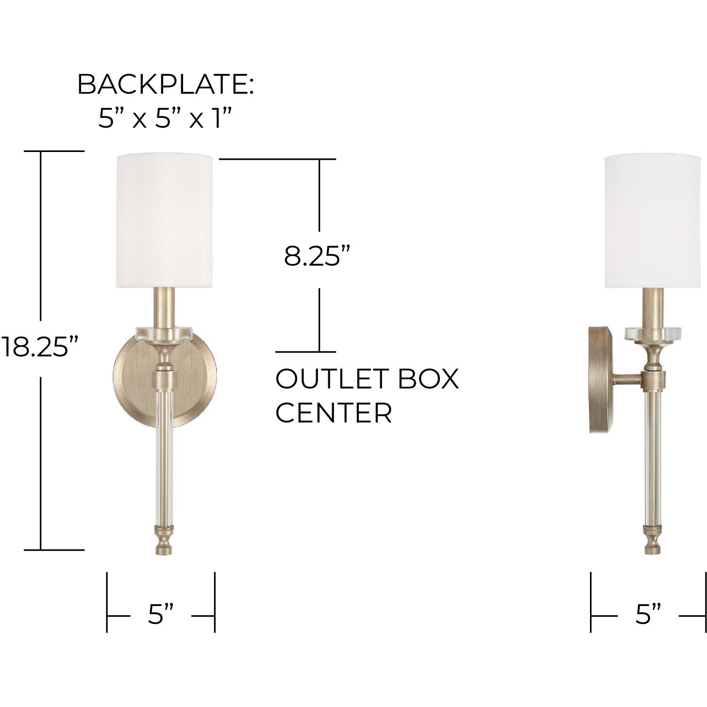 Breigh 1 Light 5 inch Brushed Champagne Sconce Wall Light
