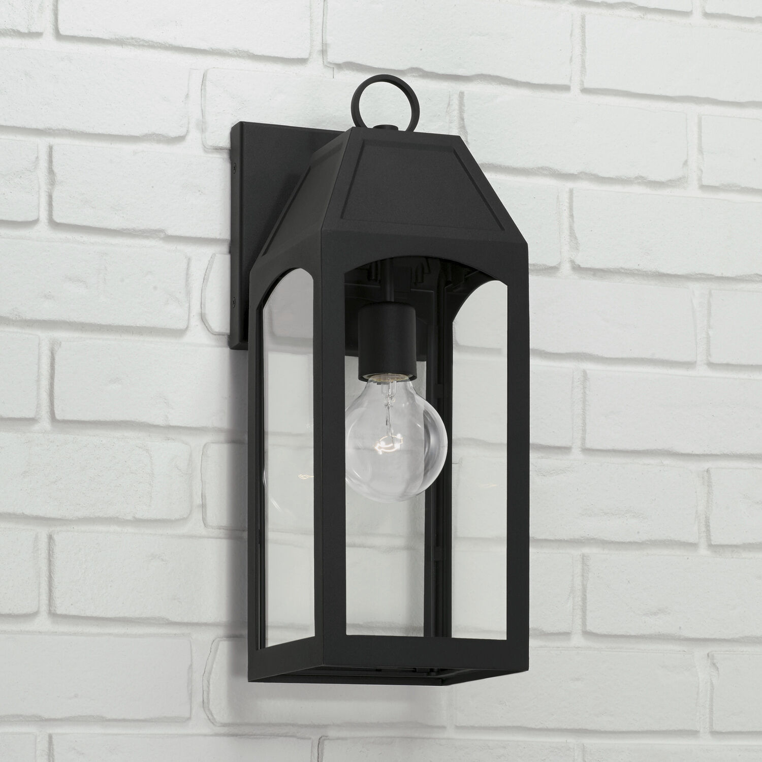 Burton 1 Light 17 inch Black Outdoor Wall Lantern