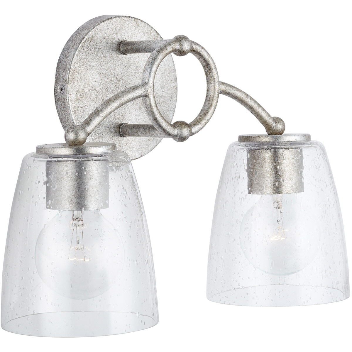 Oran 2 Light 15 inch Antique Silver Vanity Light Wall Light