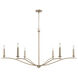Grady 6 Light 57 inch Matte Brass Chandelier Ceiling Light