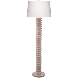 Abacus 67.5 inch 150 watt Bleached Lacquered Floor Lamp Portable Light