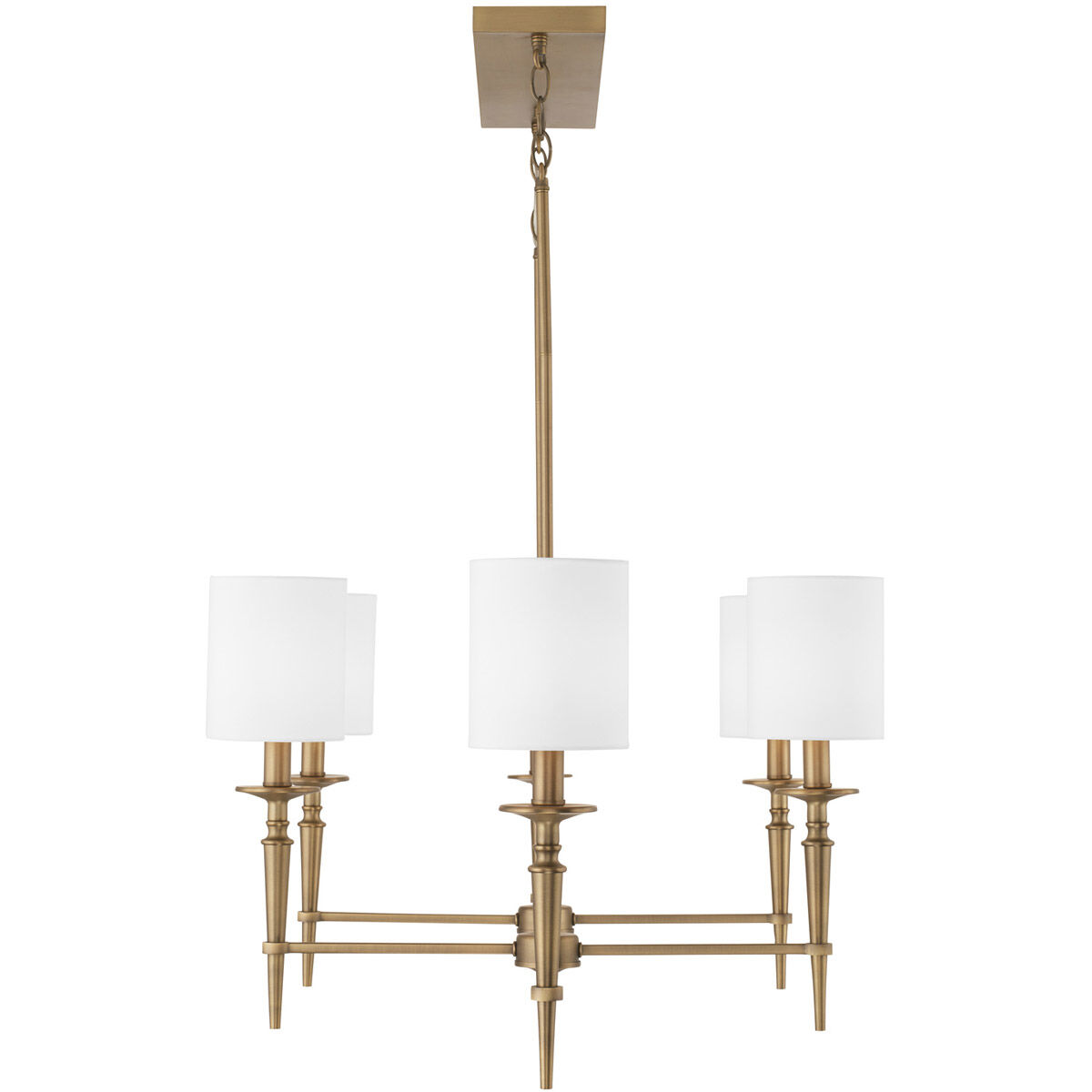 Abbie 6 Light 48 inch Aged Brass Island Light Ceiling Light