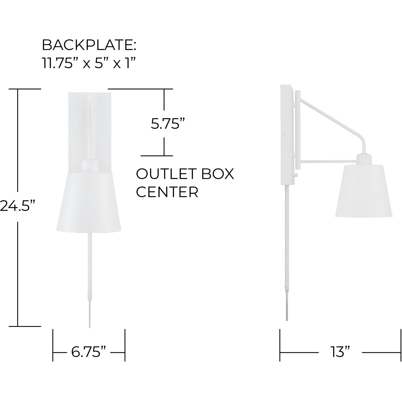 Alden 1 Light 6.75 inch Matte White Sconce Wall Light