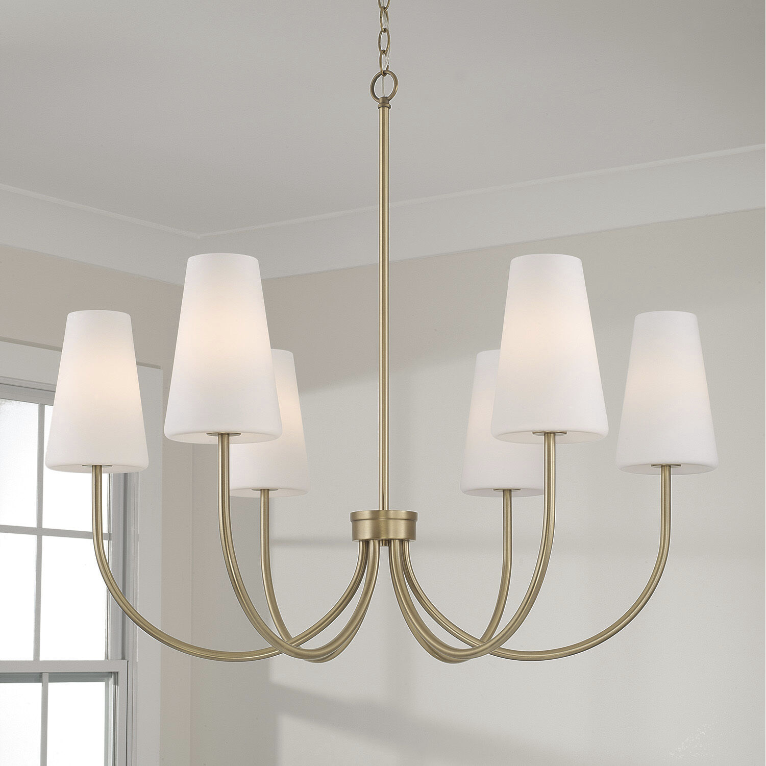 Averitt 6 Light 37.25 inch Aged Brass Chandelier Ceiling Light