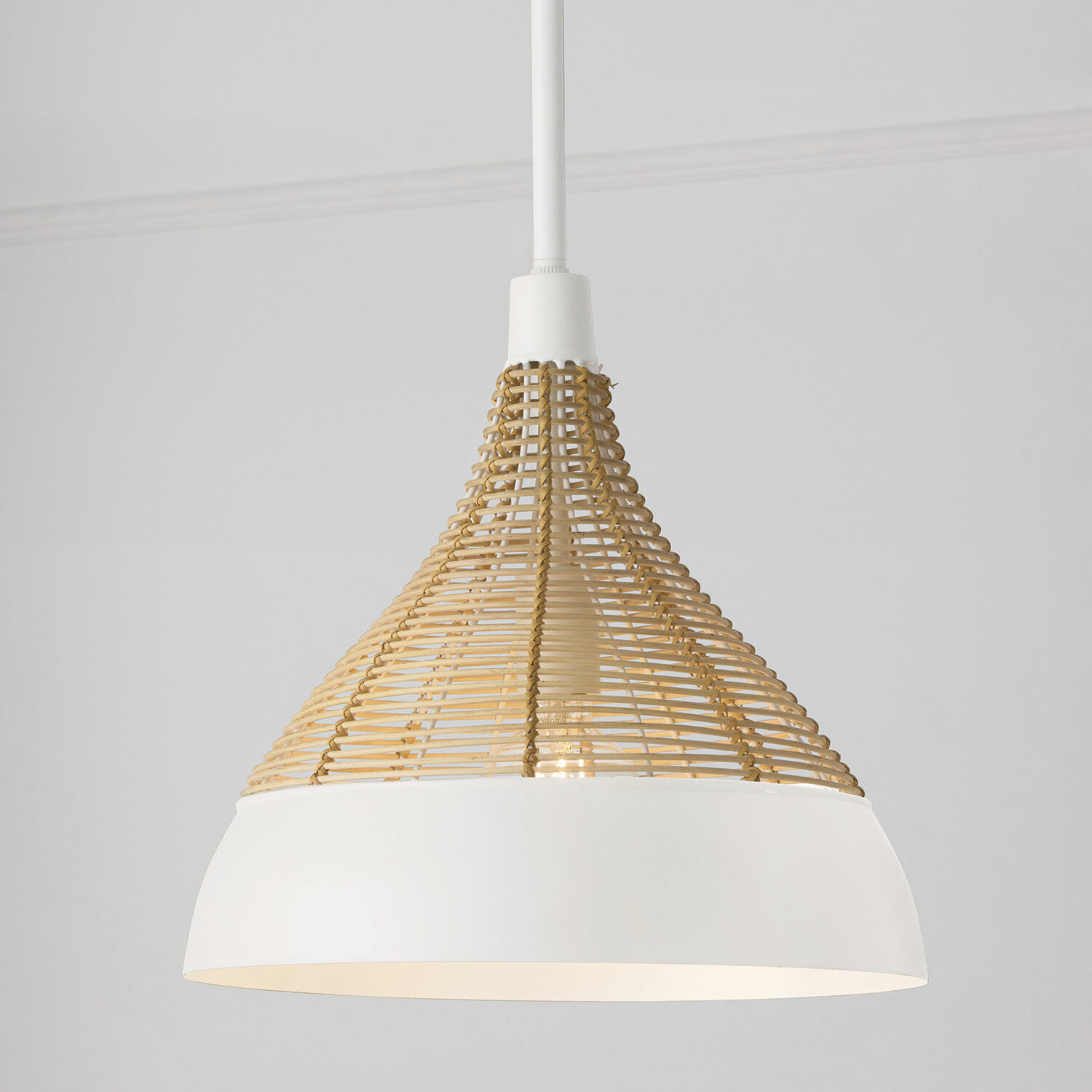 Kali 1 Light 14 inch Matte White Pendant Ceiling Light