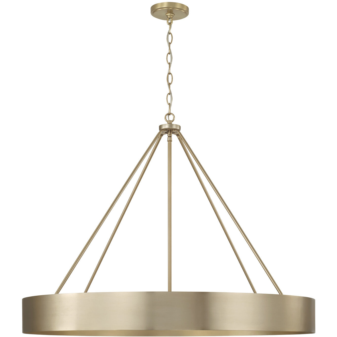 Weller 6 Light 35.75 inch Matte Brass Chandelier Ceiling Light