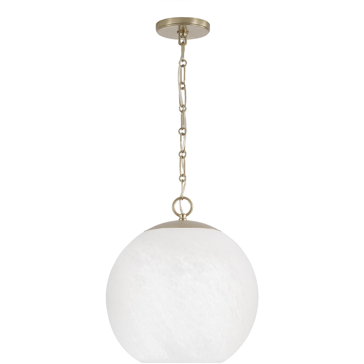 Cleo 1 Light 13.5 inch Matte Brass Pendant Ceiling Light