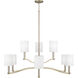 Ingrid 9 Light 40 inch Matte Brass Chandelier Ceiling Light