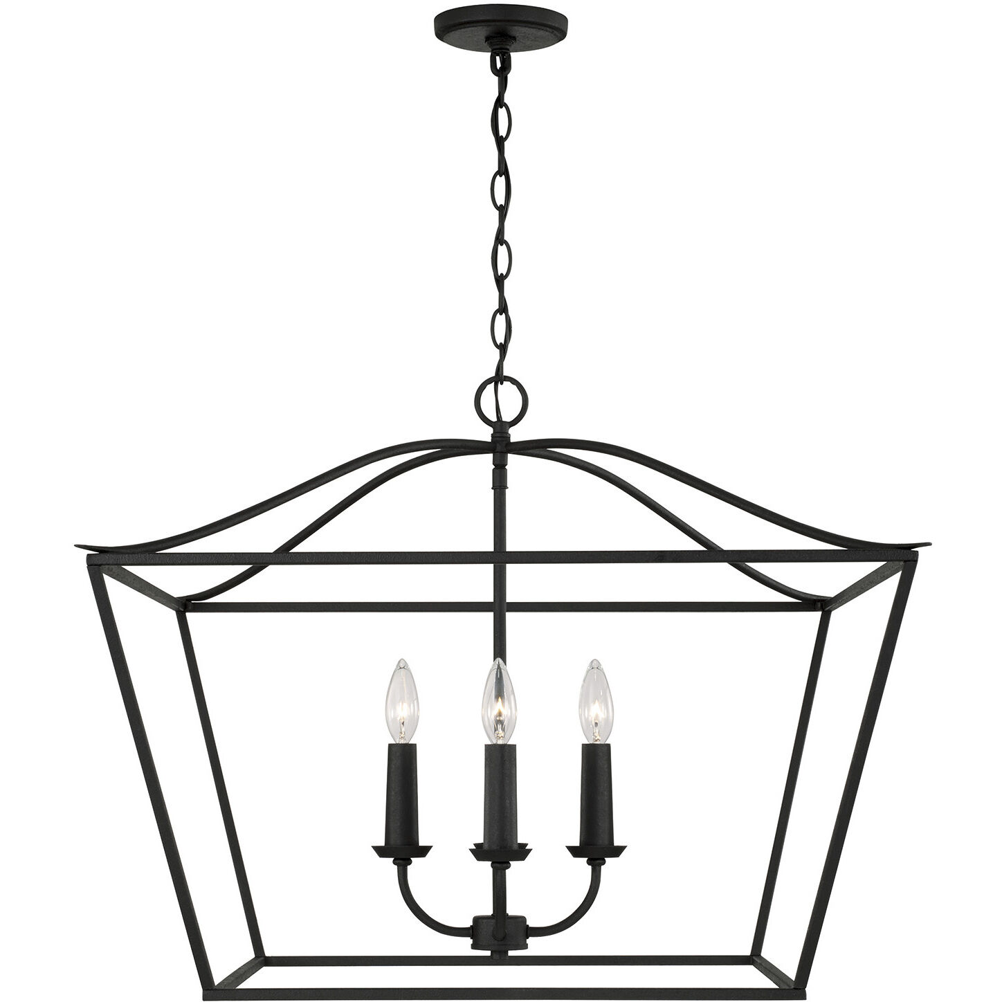 Grady 4 Light 27.5 inch Black Iron Pendant Ceiling Light
