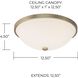 Perkins 2 Light 12.5 inch Winter Gold Flush Mount Ceiling Light