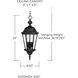 Carriage House 3 Light 10 inch Black Outdoor Hanging Lantern