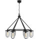 Corbin 6 Light 32 inch Black Outdoor Chandelier