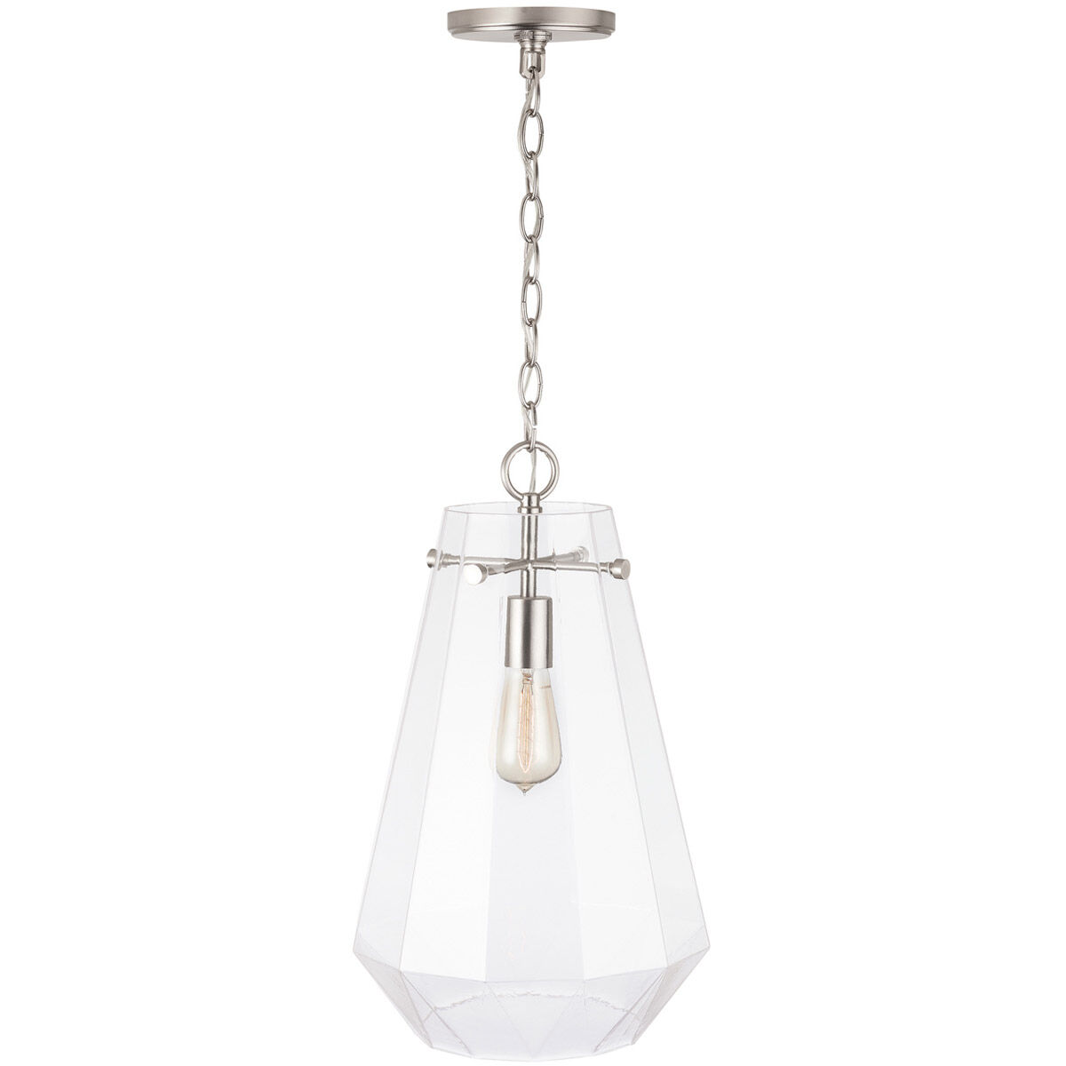 Lee 1 Light 11 inch Brushed Nickel Pendant Ceiling Light