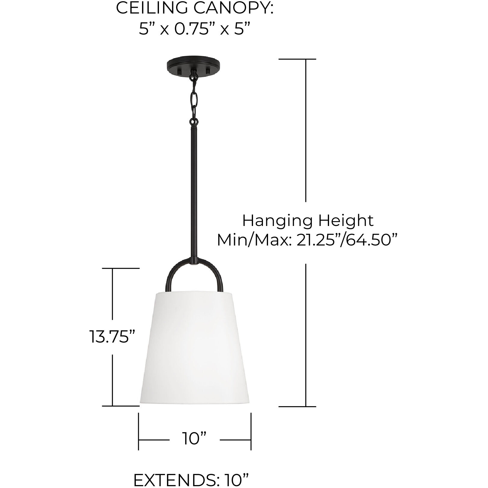 Brody 1 Light 10 inch Matte Black Pendant Ceiling Light