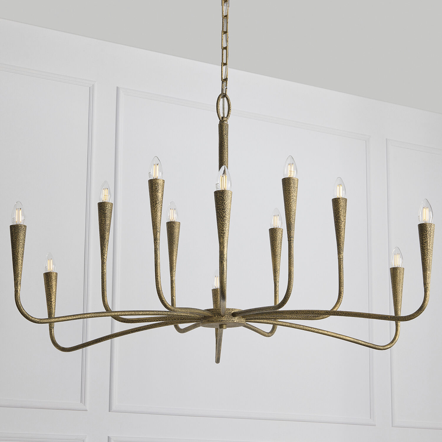 Savari 12 Light 46 inch Artisan Gold Chandelier Ceiling Light