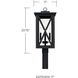 Avondale 4 Light 24 inch Black Outdoor Post Lantern