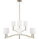 Ingrid 9 Light 40 inch Matte Brass Chandelier Ceiling Light