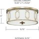 Opal 3 Light 15.75 inch Winter Gold Flush Mount Ceiling Light