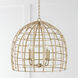 Wren 4 Light 23 inch Matte Brass Pendant Ceiling Light
