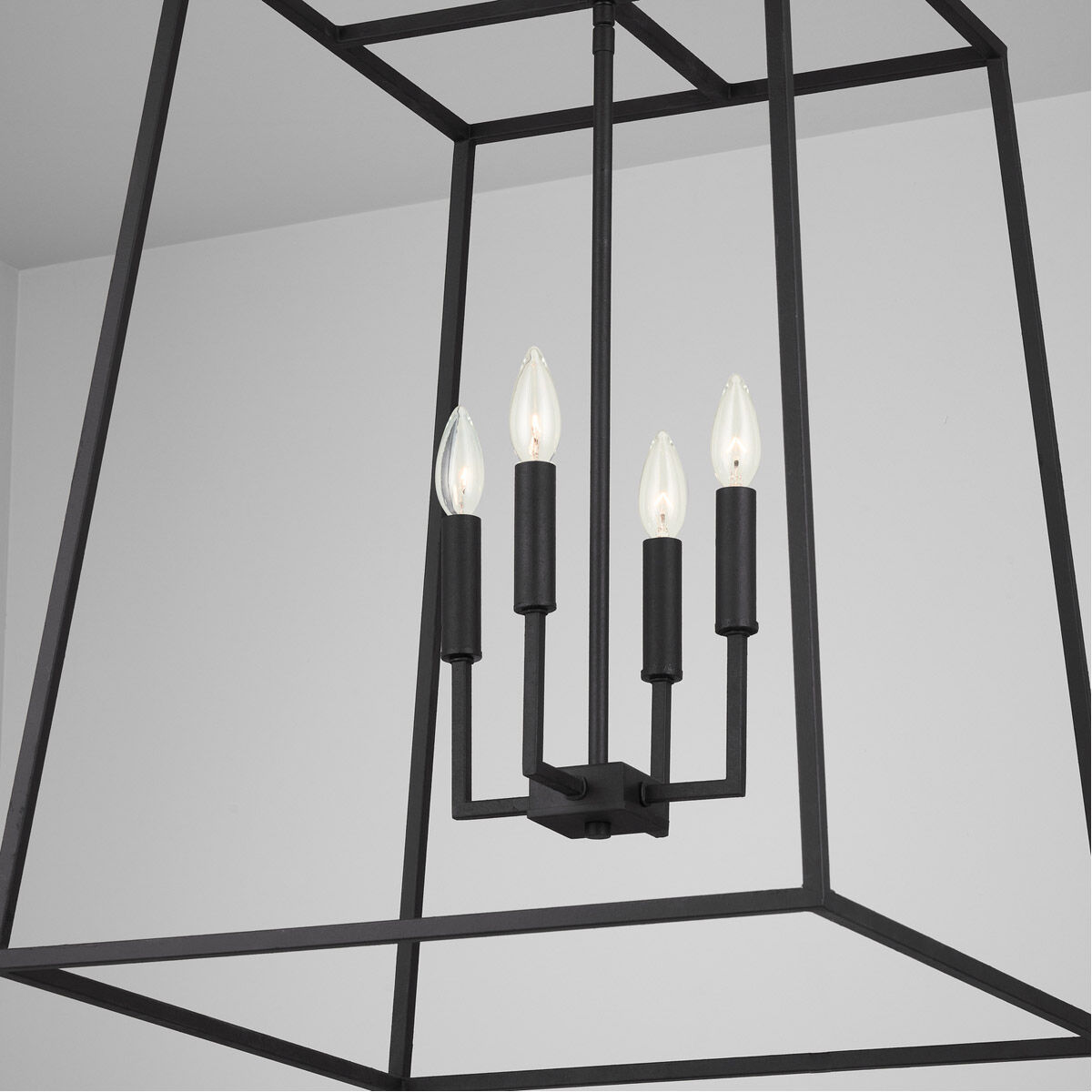 Clint 4 Light 21 inch Black Iron Pendant Ceiling Light