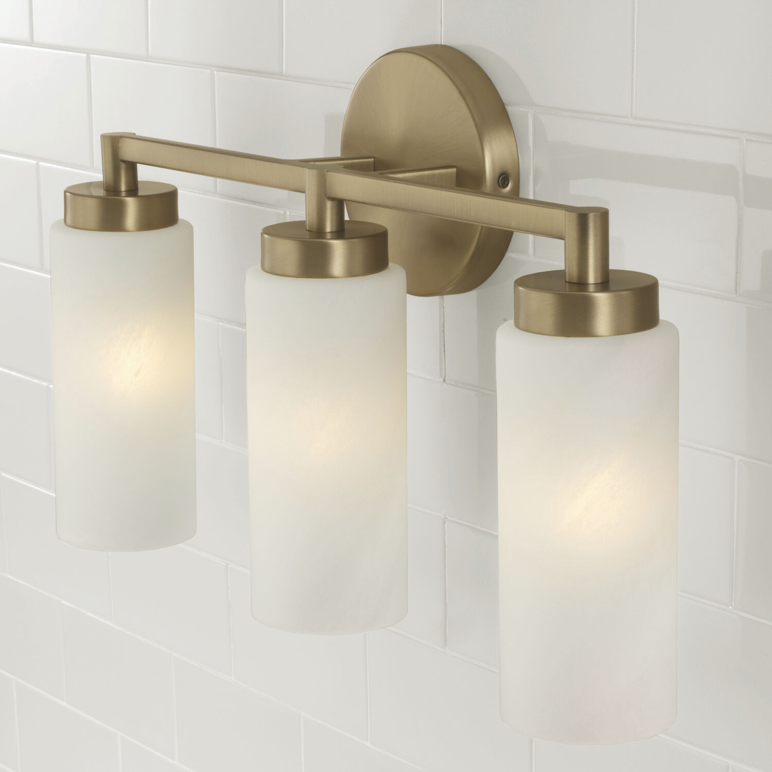 Alyssa 3 Light 19 inch Aged Brass Vanity Light Wall Light