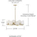 Oriya 8 Light 27.75 inch Aged Brass Chandelier Ceiling Light