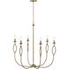 Cohen 6 Light 30.5 inch Mystic Luster Chandelier Ceiling Light