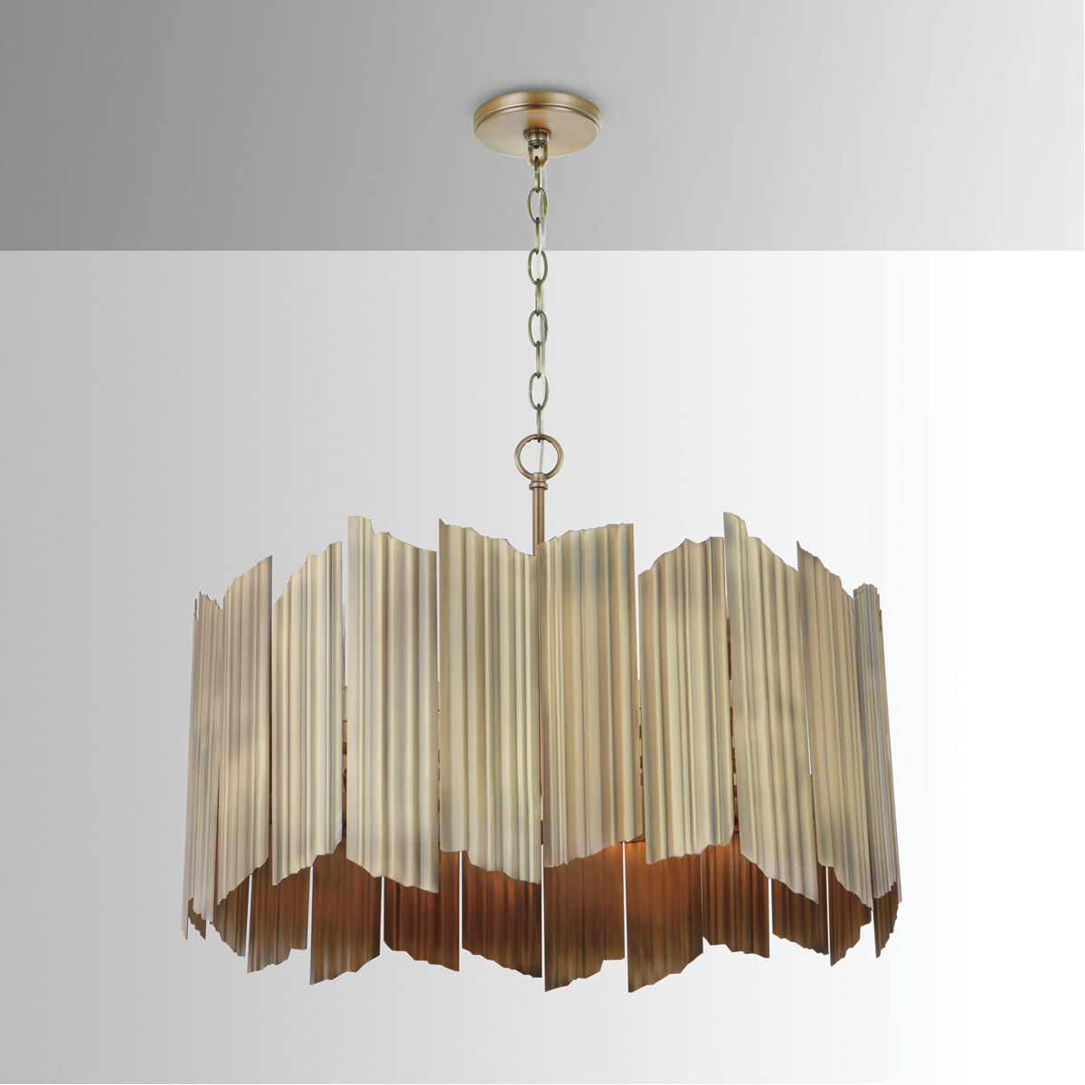 Xavier 4 Light 27 inch Aged Brass Pendant Ceiling Light