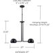 Hadley 4 Light 27 inch Matte Black Chandelier Ceiling Light