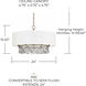 Harper 6 Light 24 inch Brushed Gold Pendant Ceiling Light, Convertible Dual Mount