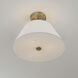 Parson 3 Light 15 inch Matte Brass Semi-Flush Ceiling Light, Convertible Dual Mount