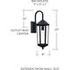 Ellsworth 1 Light 23 inch Black Outdoor Wall Lantern