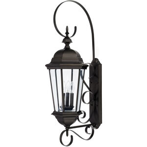 Carriage House 3 Light 36 inch Old Bronze Outdoor Wall Lantern