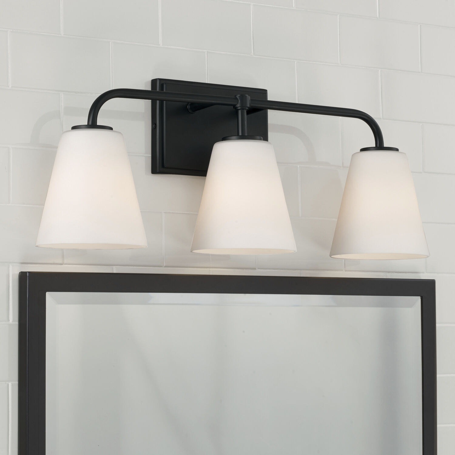 Brody 3 Light 23.5 inch Matte Black Vanity Light Wall Light