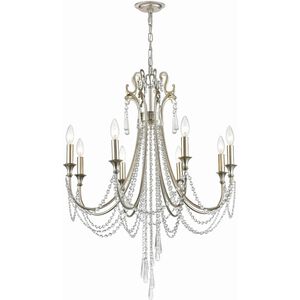 Arcadia 8 Light 26 inch Antique Silver Chandelier Ceiling Light