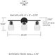 Dena 3 Light 23 inch Matte Black Vanity Light Wall Light